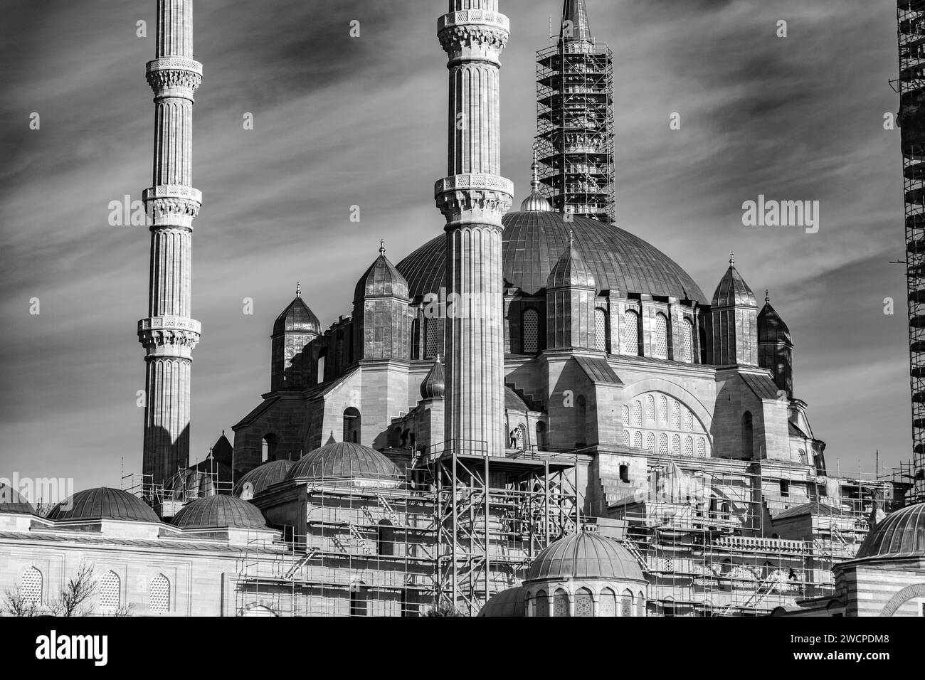 Edirne, Turkiye - 14 JANVIER 2024 : la mosquée Selimiye est une mosquée impériale ottomane, située à Edirne, Turkiye. Il a été commandé par le sultan Selim II Banque D'Images