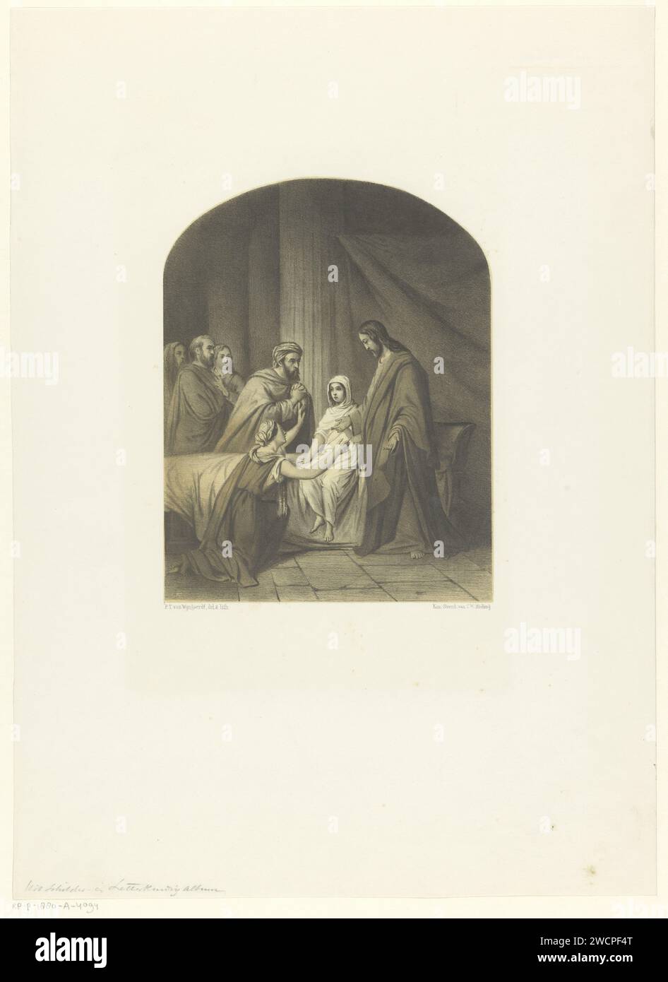 Réveil de la fille de Jaïrus, Petrus Theodorus van Wijngaerdt, 1847 - 1849 imprimer la fille est debout dans son lit, à sa droite se trouve Jésus. Jarïus et sa femme sont en extase. Sur la gauche trois apôtres. Le papier de la Haye ressuscitant la fille de Jaïre, qui est couché dans son lit (Matthieu 9:18-19, 9:21-24, Marc 5:23-26, 5:35-43, Luc 8:40-42, 8:49-56) Banque D'Images Réveil de la fille de Jaïrus, Petrus Theodorus van Wijngaerdt, 1847 - 1849 imprimer la fille est debout dans son lit, à sa droite se trouve Jésus. Jarïus et sa femme sont en extase. Sur la gauche trois apôtres. Le papier de la Haye ressuscitant la fille de Jaïre, qui est couché dans son lit (Matthieu 9:18-19, 9:21-24, Marc 5:23-26, 5:35-43, Luc 8:40-42, 8:49-56) Banque D'Images