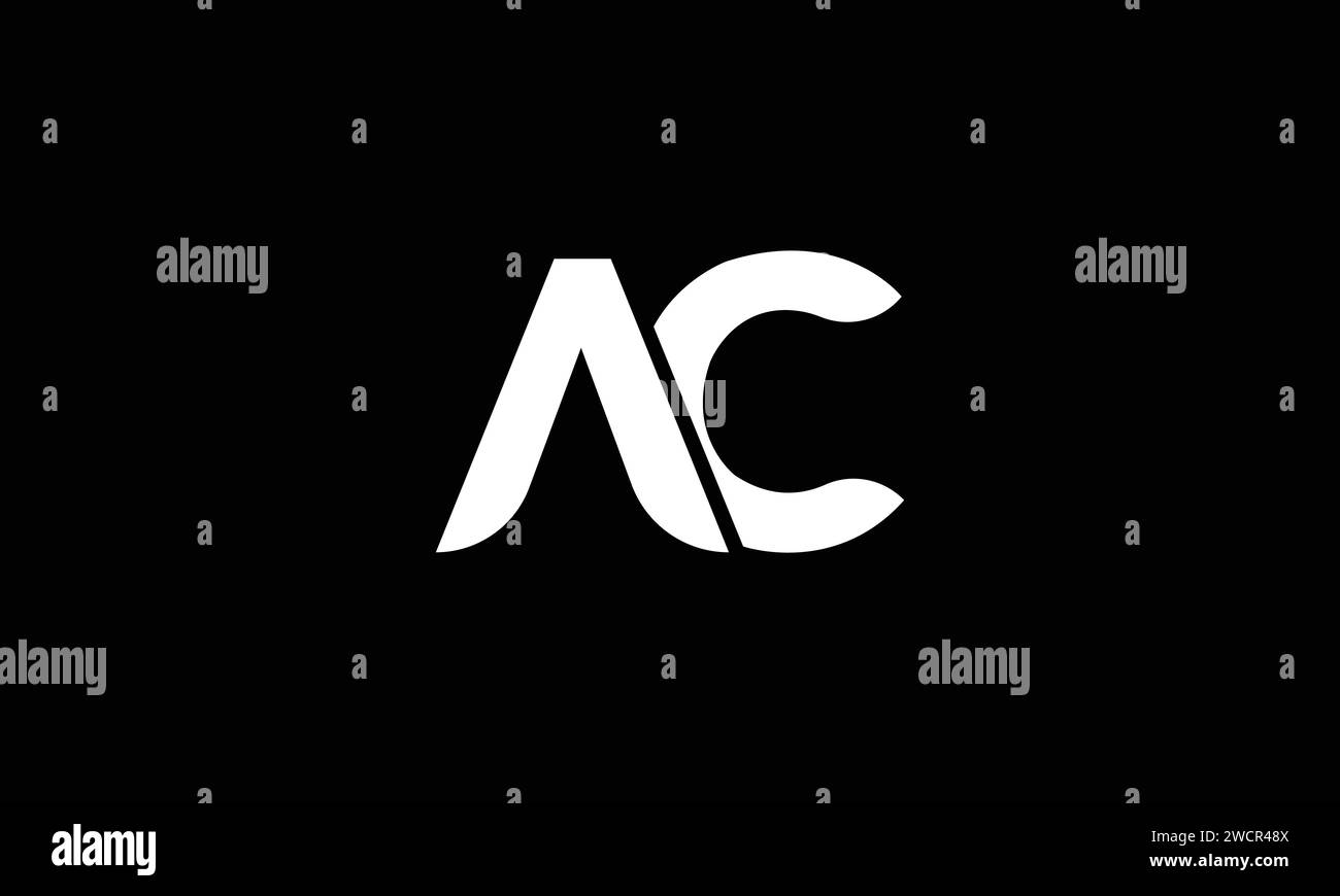AC, A, C lettres abstraites logo monogramme Illustration de Vecteur