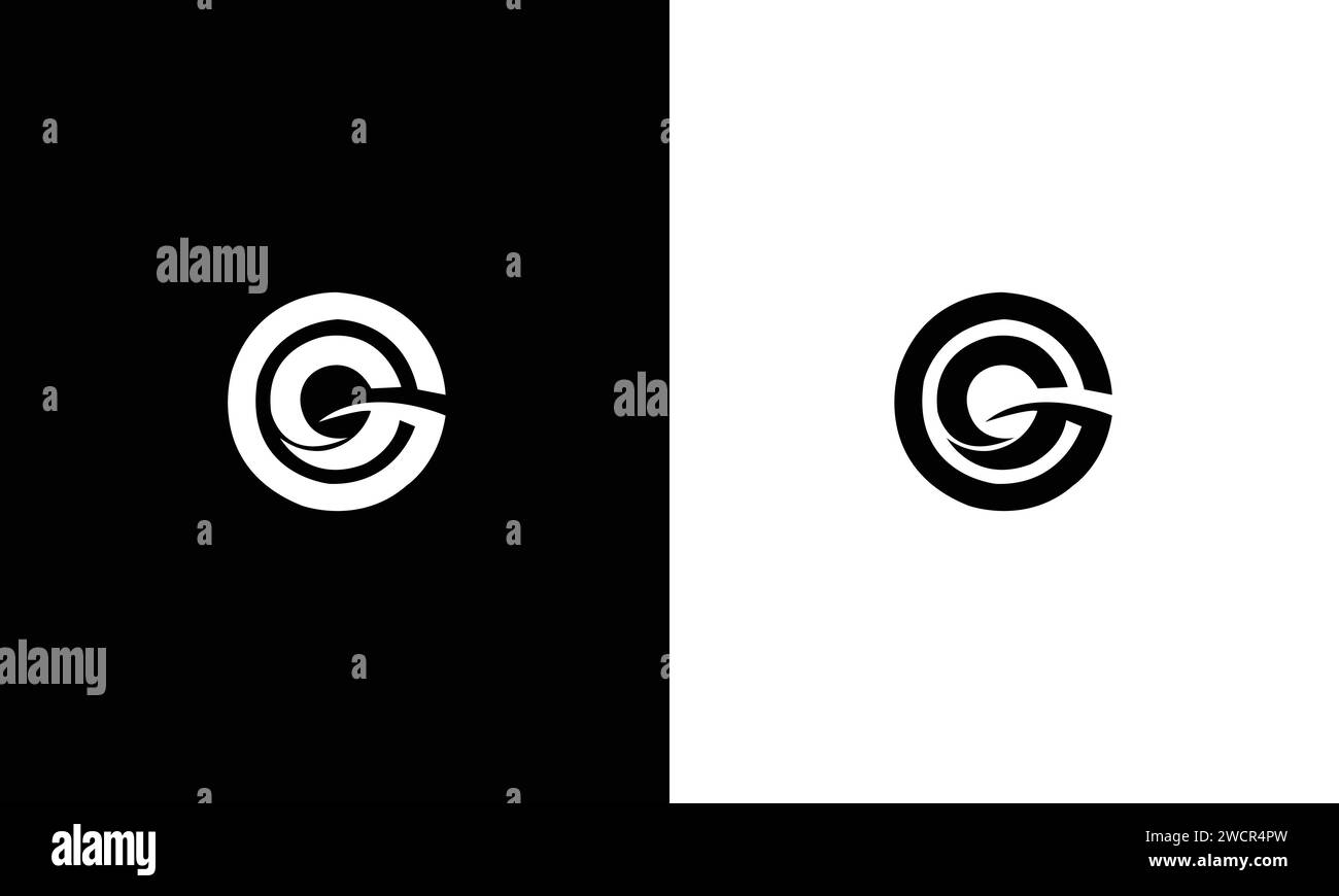 Creative Vintage lettre GG Monogram logo Design Illustration de Vecteur