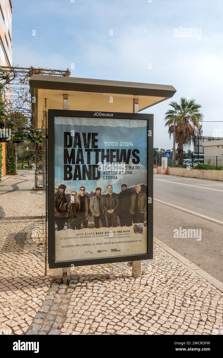 Daves Matthews Band Tour Poster à Tavira le 30 décembre 2023 Banque D'Images