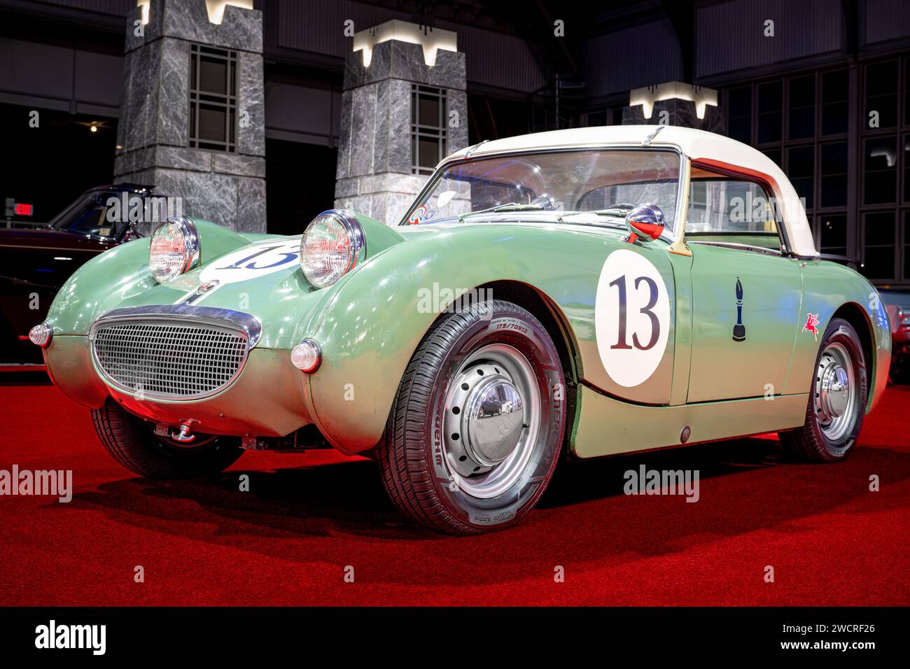 Philadelphie, PA, États-Unis 17 janvier 2024 1960 Austin Healey Sprite Mark 1 convetable à l'exposition au salon de Philadelphie - crédit photo, Don Mennig Alamy Live News Banque D'Images