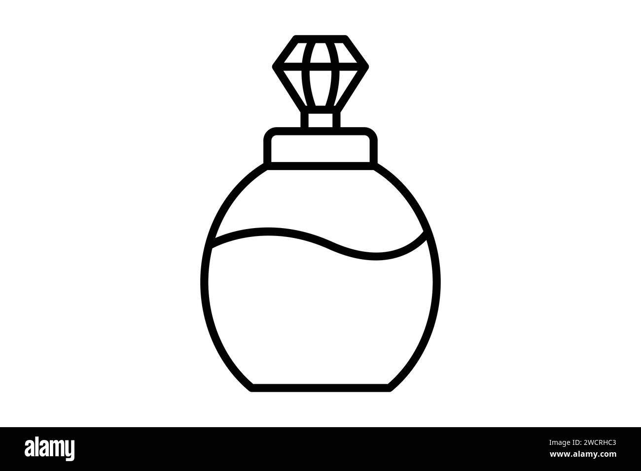Icône de bouteille de parfum. icône liée au parfum et à la parfumerie. style d'icône de ligne. illustration de l'élément Illustration de Vecteur