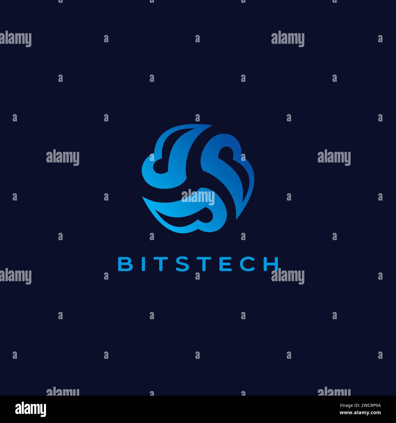 B technology logo Banque d'images vectorielles - Alamy