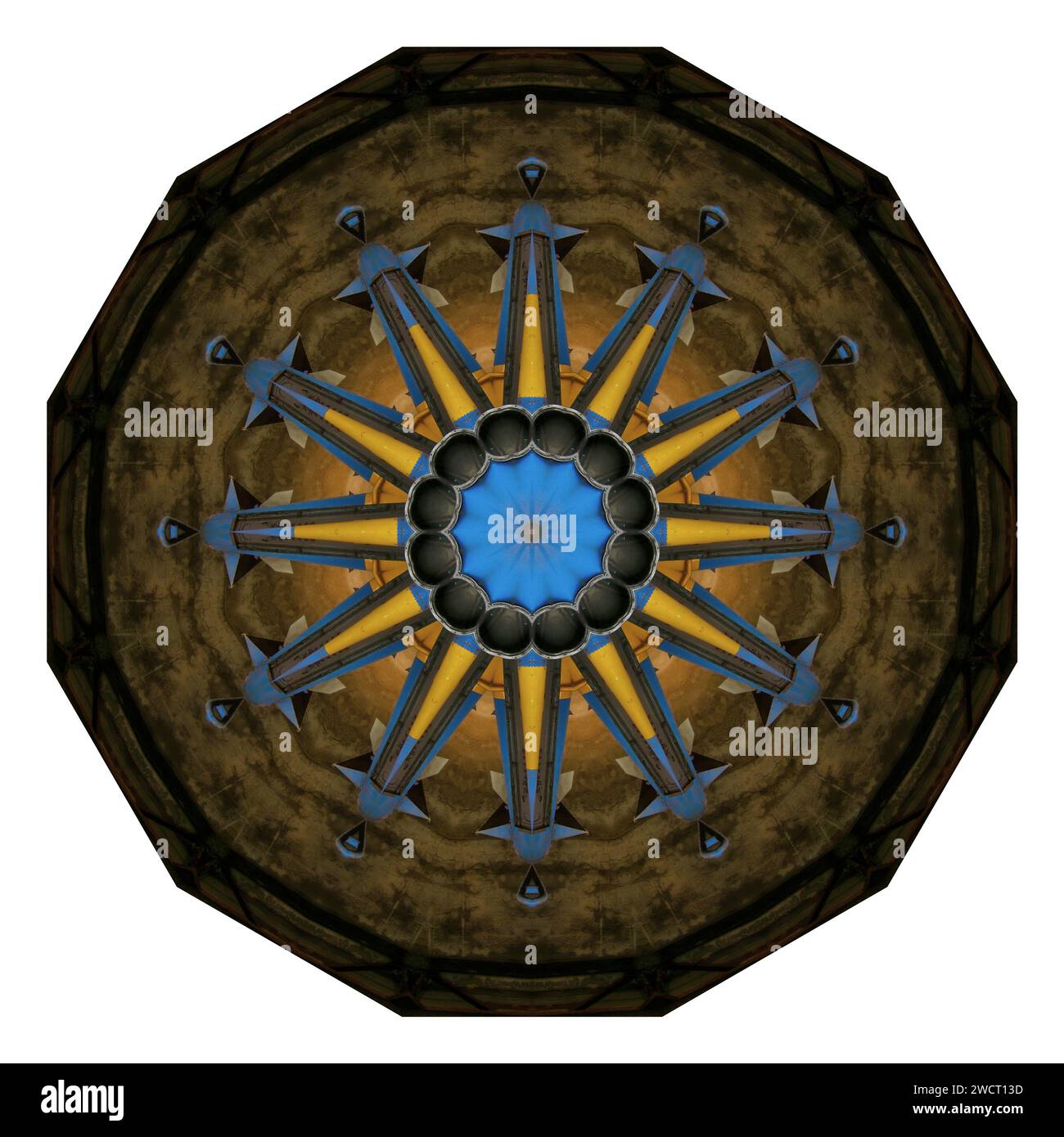 Kaleidoscop - image abstraite créée par miroir multiple Banque D'Images