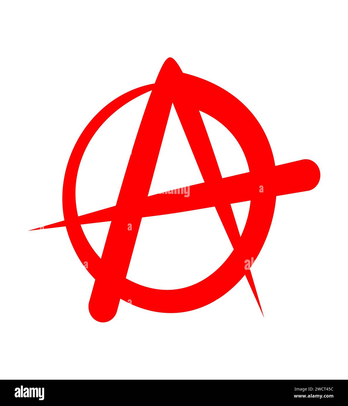 Signe d'anarchie isolé. absence de symbole de puissance organisé Illustration de Vecteur