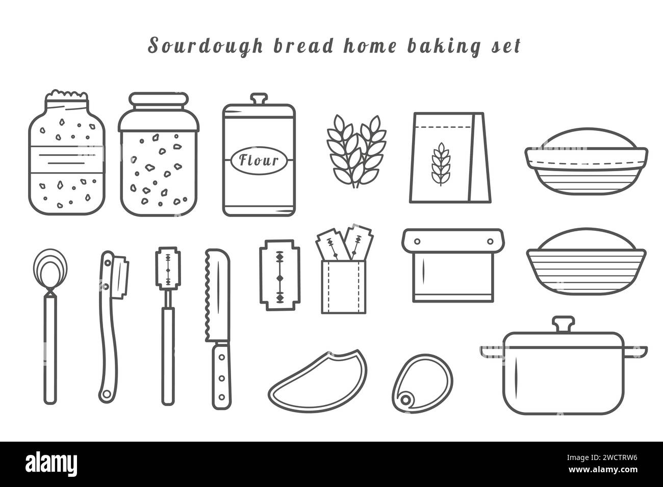 Kit Démarrage Pain Au Levain – Pot Levain 964 G, 2 Paniers Coton, Lame à Pain – Cadeau Boulanger Débutant - 7