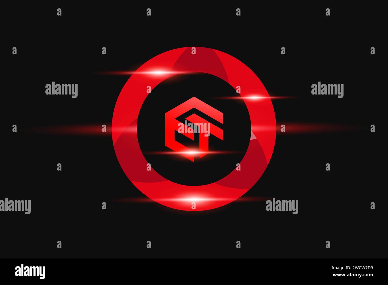 Logo ET Red Design. Conception de logo de vecteur pour les entreprises. Illustration de Vecteur