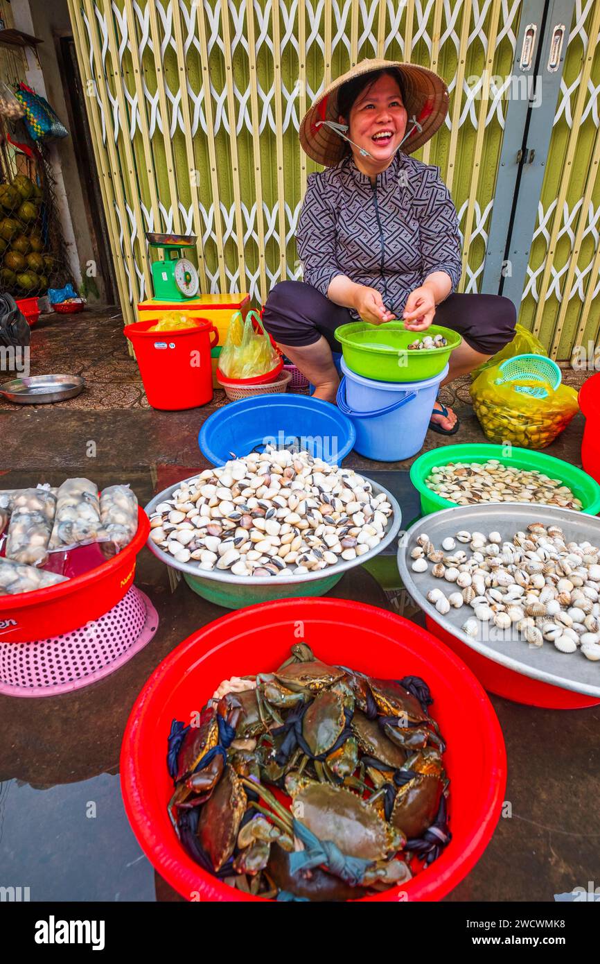 Vietnam, Delta du Mékong, My Tho, le marché Banque D'Images