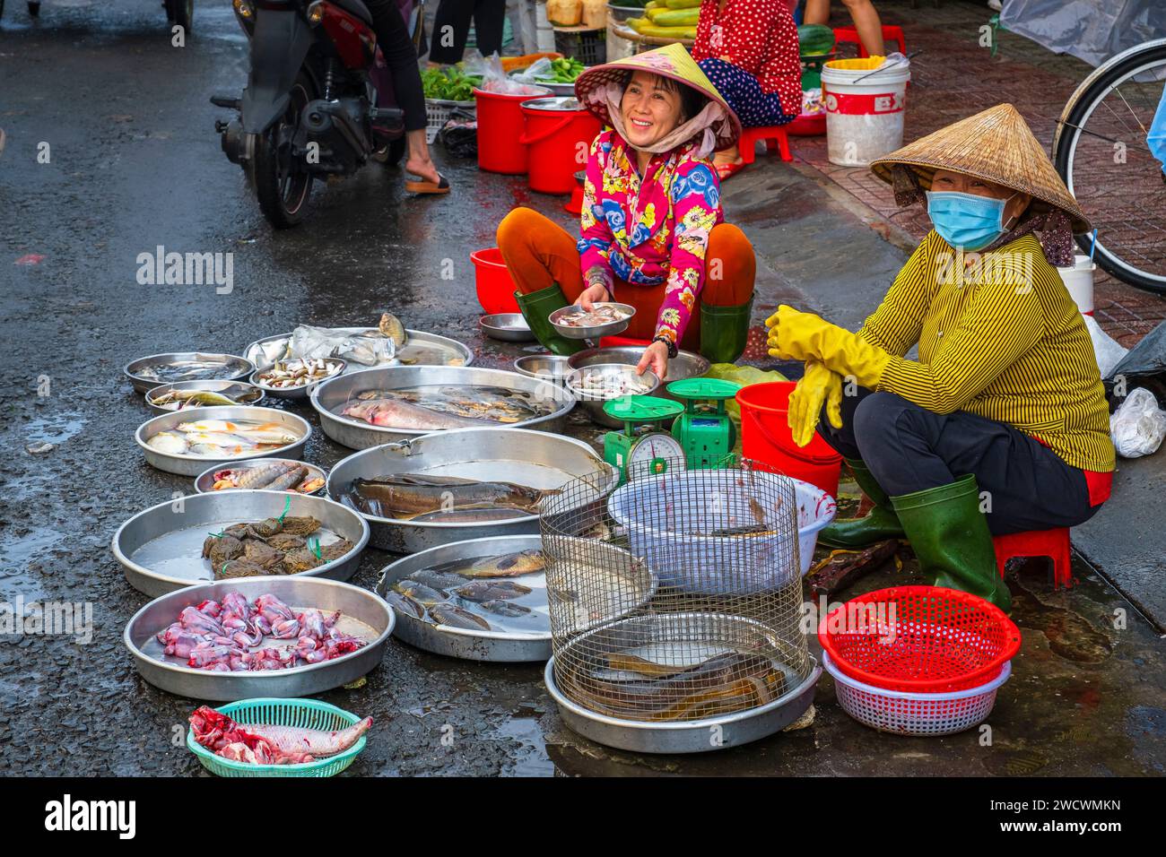 Vietnam, Delta du Mékong, My Tho, le marché Banque D'Images