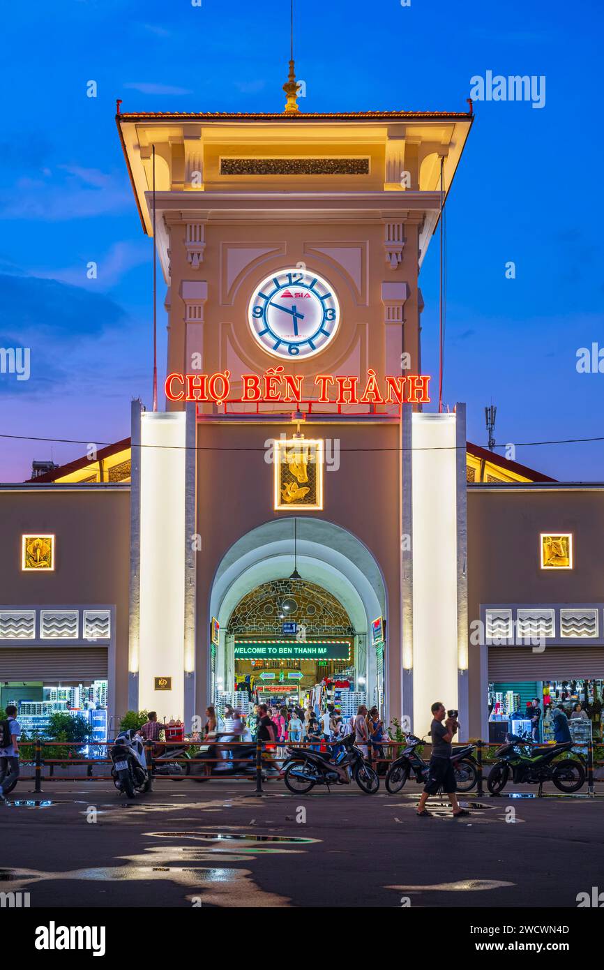 Vietnam, Ho Chi Minh ville (Saigon), District 1, marché Ben Thanh Banque D'Images