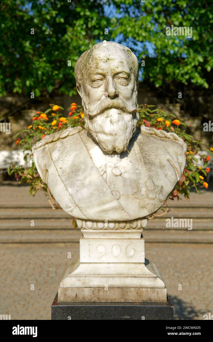 Allemagne, Bade Wurttemberg, Lac de Constance (Bodensee), Île de Mainau, Île-jardin sur le Lac de Constance, monument de Frédéric le 1e, Grand-Duc de Baden, fondateur du Parc de Mainau Banque D'Images