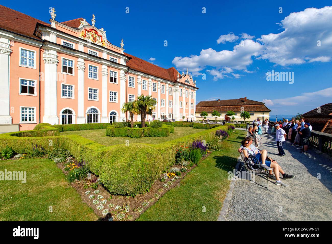 Allemagne, Baden Württemberg, Lac de Constance (Bodensee), Meersburg, Neues Schloss (château neuf) Banque D'Images
