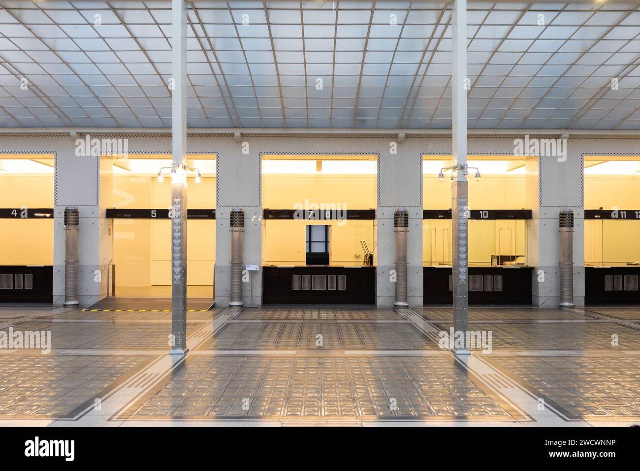 Otto Wagner, intérieur de la Caisse d'épargne postale, Vienne Banque D'Images