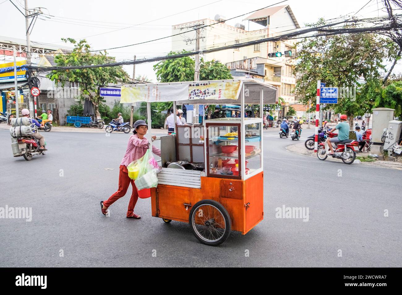 Vietnam, Chau Doc, la vie quotidienne Banque D'Images