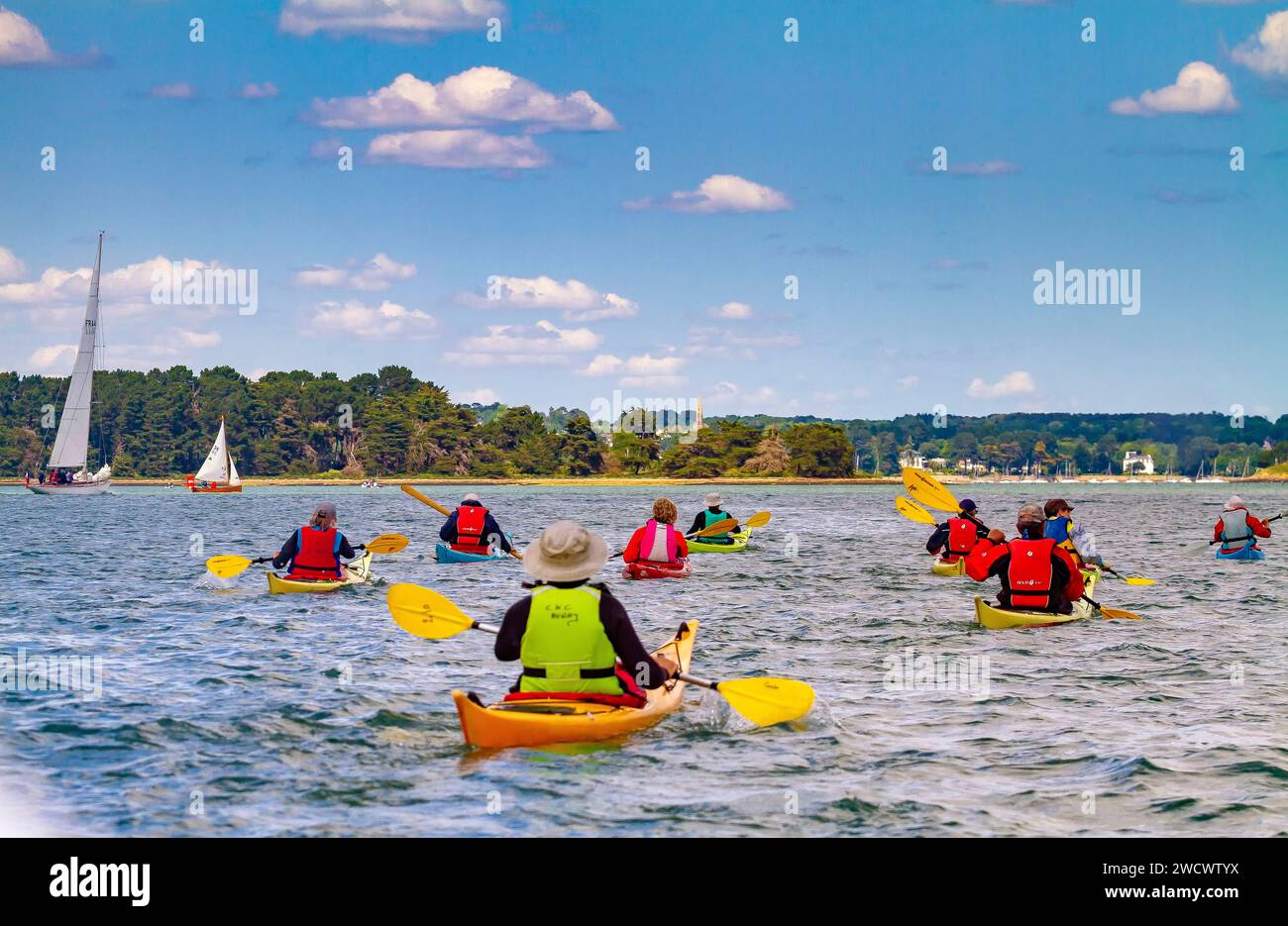 France, Morbihan, Golfe du Morbihan, escale à l'île d'Arz, édition Gulf week 2023 Banque D'Images