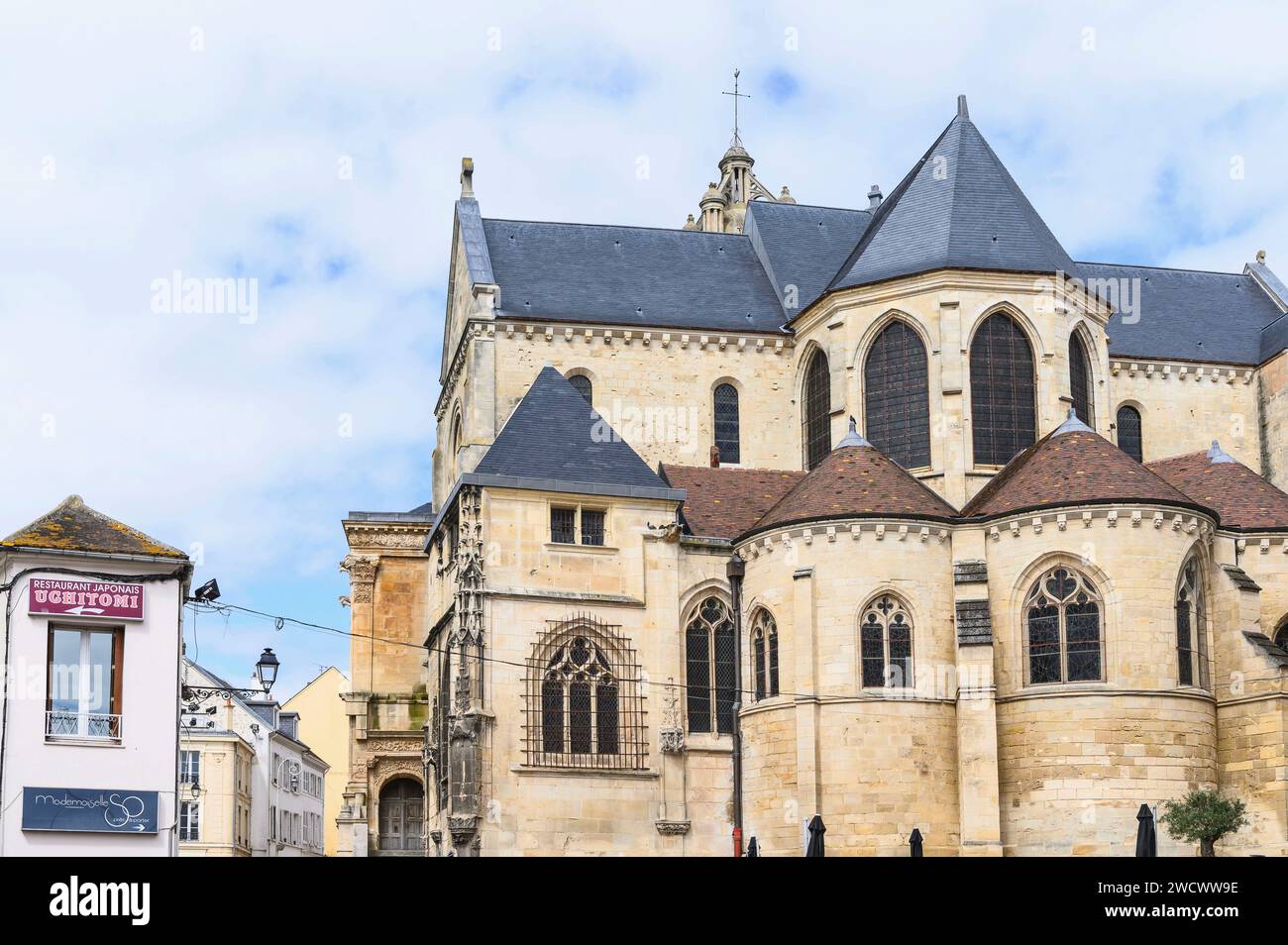 France, Val d'Oise, Pontoise, cathédrale Saint-Maclou Banque D'Images