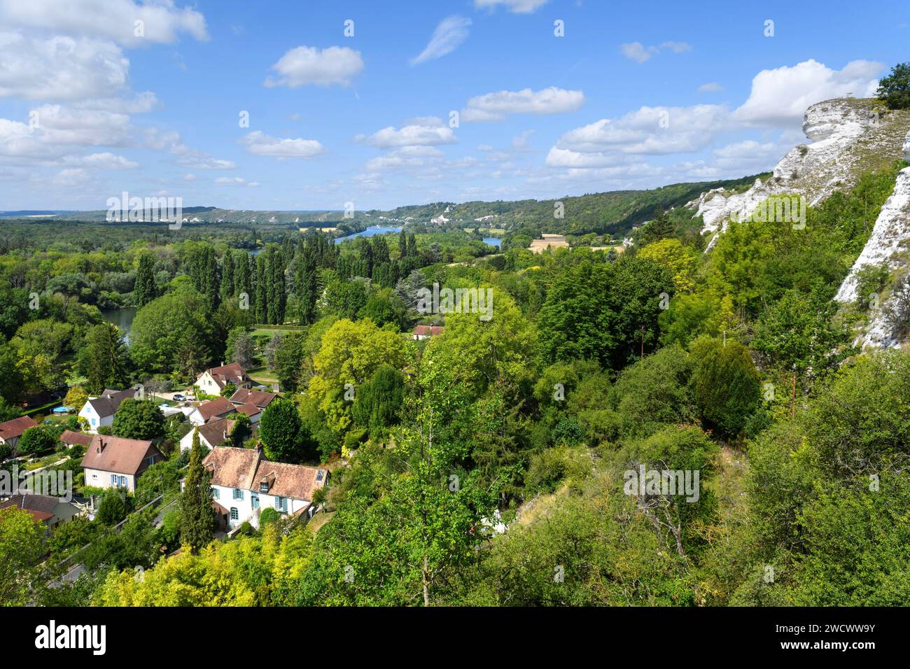 France, Val d'Oise, Parc naturel régional du Vexin, vallée de la Seine sont de la Roche-Guyon, village de Chantemesle Banque D'Images