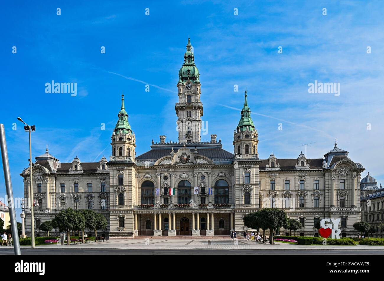 Europe ; Euro Bike 6, Hongrie, Gyor, mairie Banque D'Images