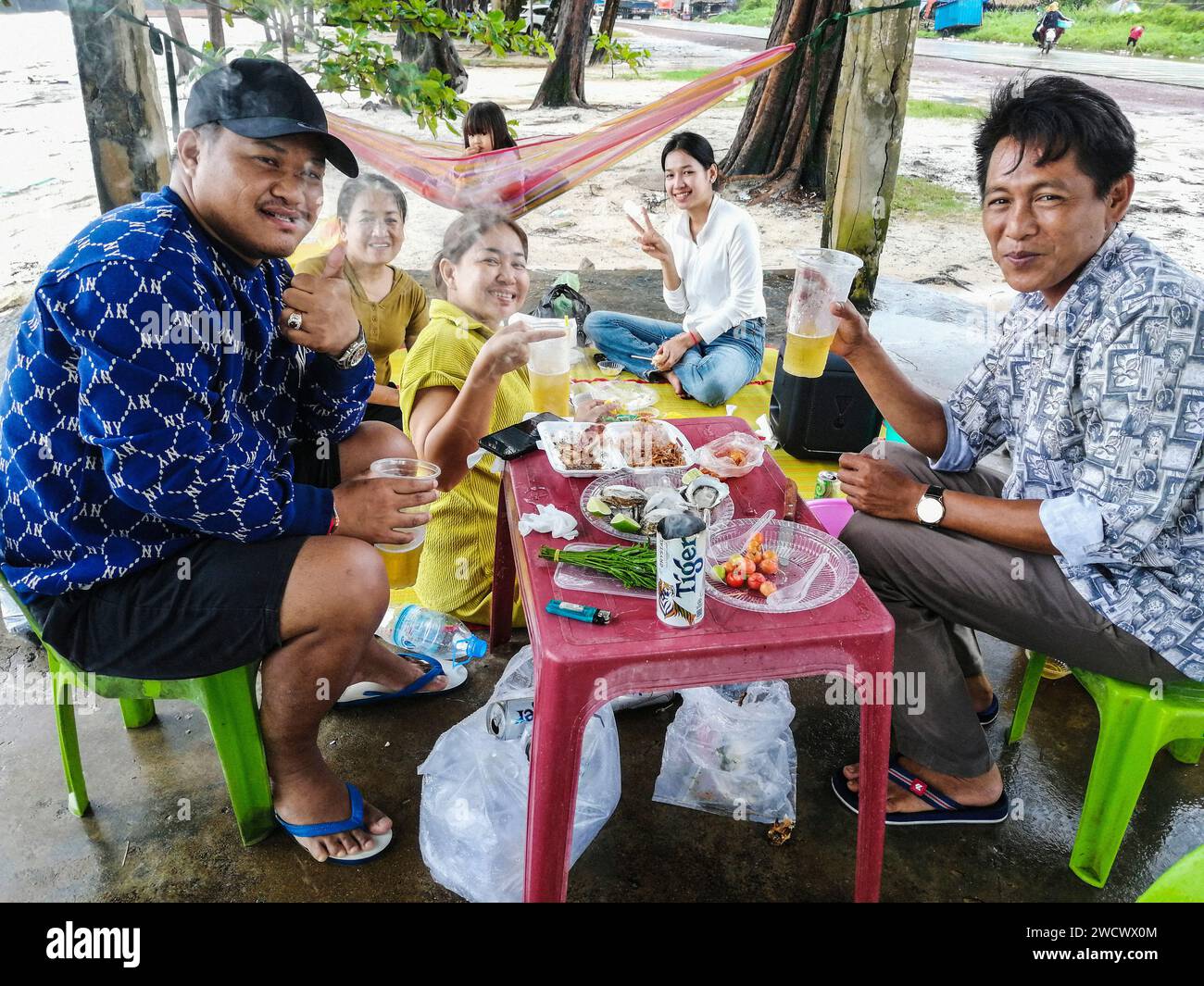 Cambodge, Sihanoukville, vie quotidienne Banque D'Images