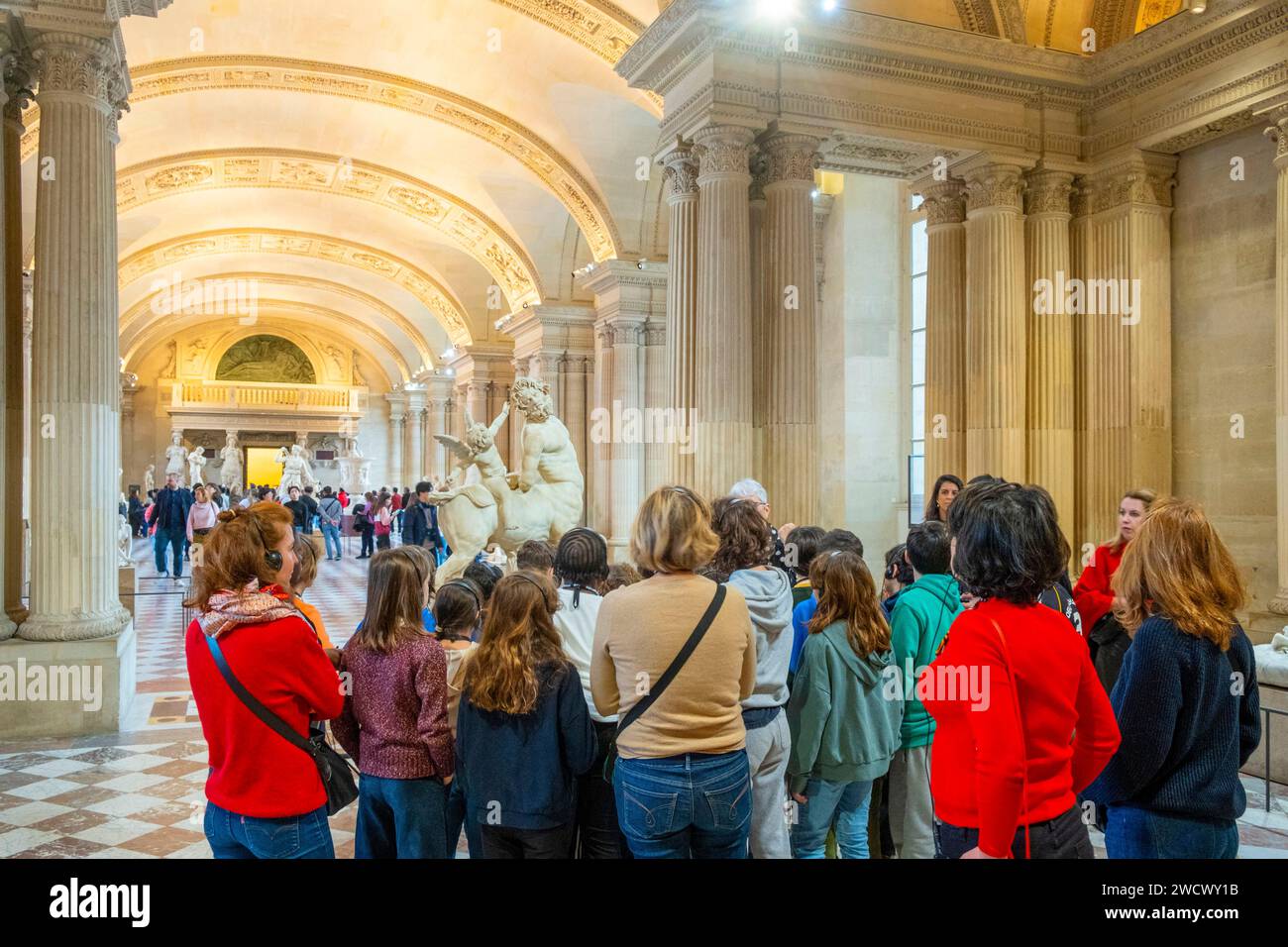 France, Paris, musée du Louvre, antiquité grecque, Centaure tourmenté par Eros (Cupidon) Banque D'Images