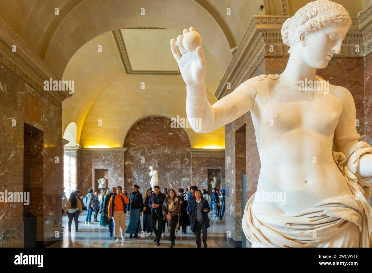 France, Paris, musée du Louvre, antiquités grecques, art classique et hellénistique, Aphrodite dite dite Vénus d'Arles Banque D'Images