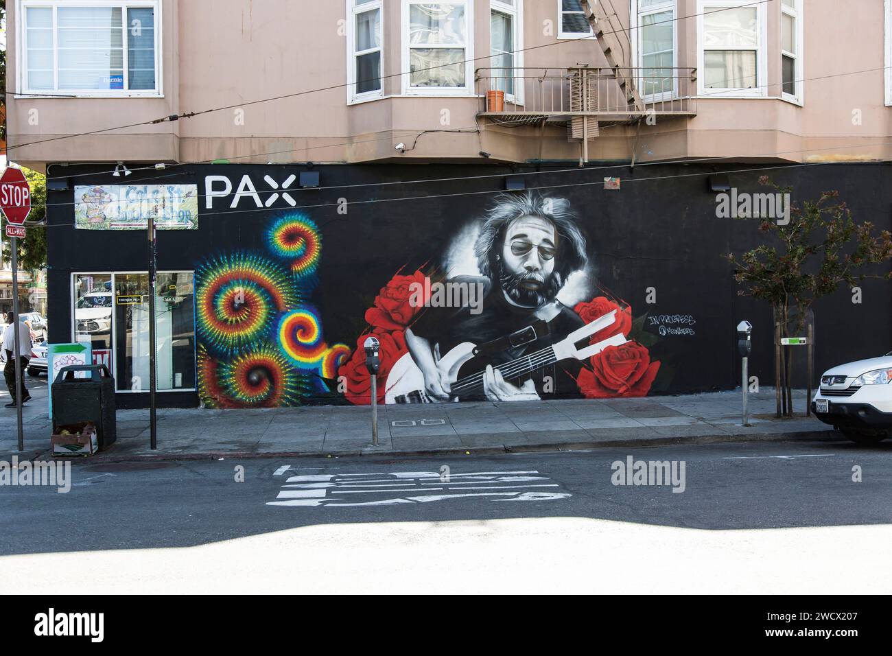 États-Unis, Californie, San Francisco, Haight Ashbury district, peintures murales Banque D'Images