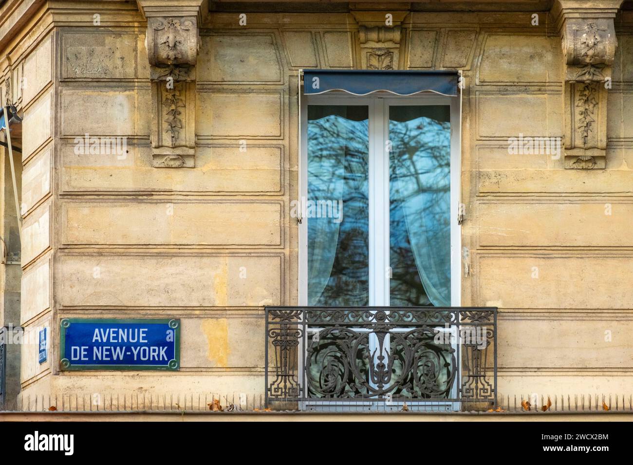 France, Paris, Avenue de New York Banque D'Images