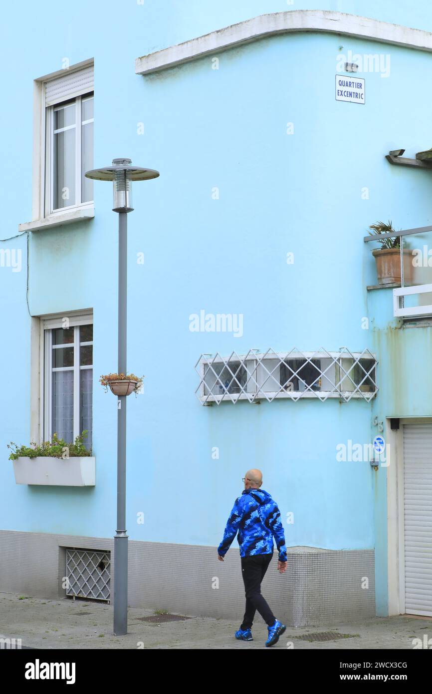 France, Nord, Dunkerque, Rosendaël, Excentric district, constructions des années 1930 conçues par François Reynaert Banque D'Images
