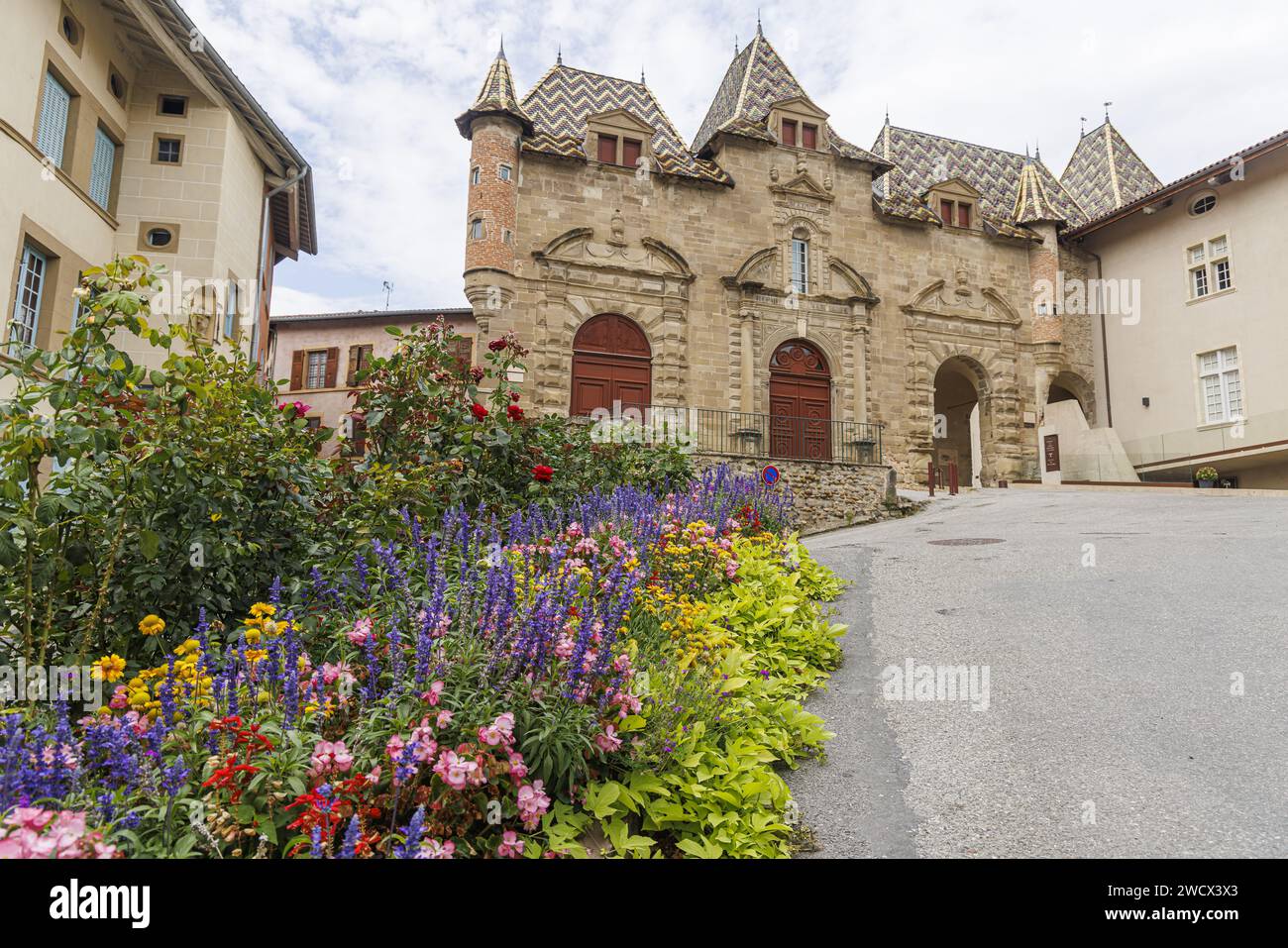 France, Isère, St Antoine l'Abbaye, labellisé les plus Beaux villages de France (les plus beaux villages de France), la mairie Banque D'Images