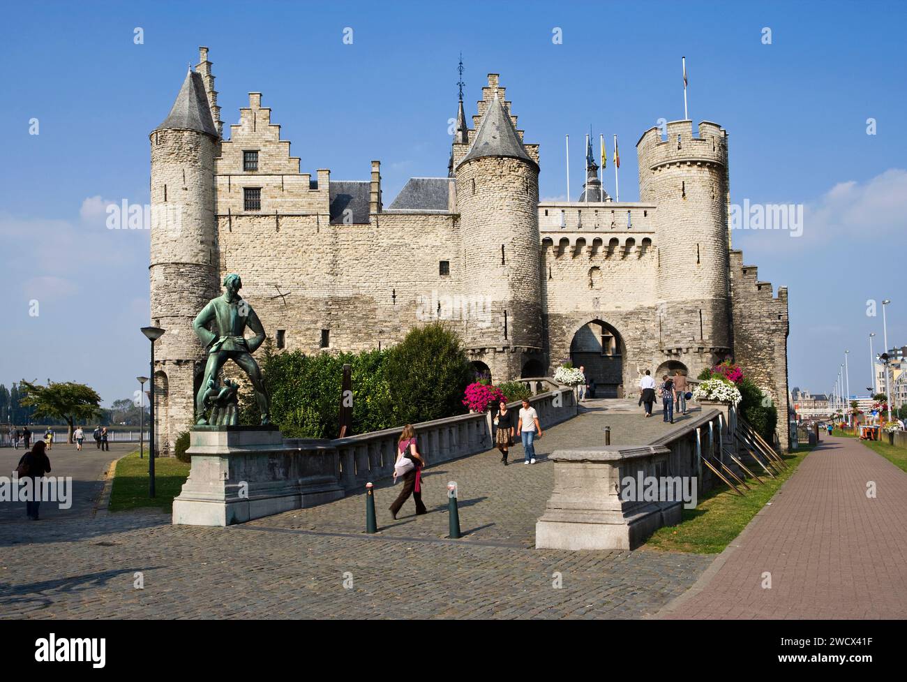 Het Steen, forteresse médiévale, centre historique d'Anvers, Flandre, Belgique, Europe Banque D'Images