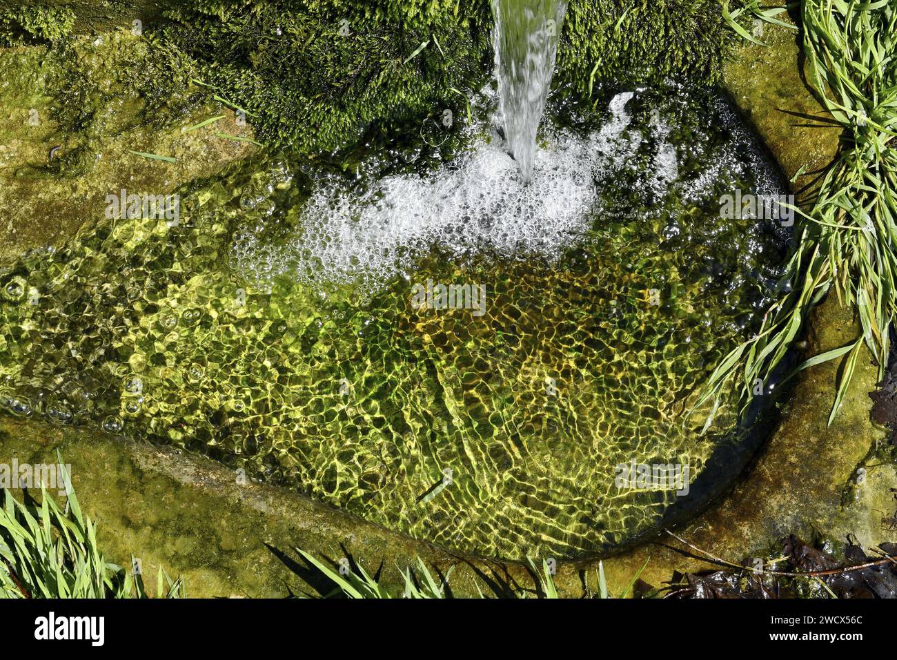 France, Doubs, Montbouton, fontaine Banque D'Images