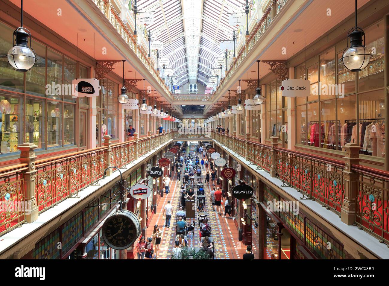 Australie, Nouvelle-Galles du Sud, Sydney, quartier central des affaires (CBD), Pitt Street, Strand Arcade, galerie marchande de style victorien datant de 1892 Banque D'Images