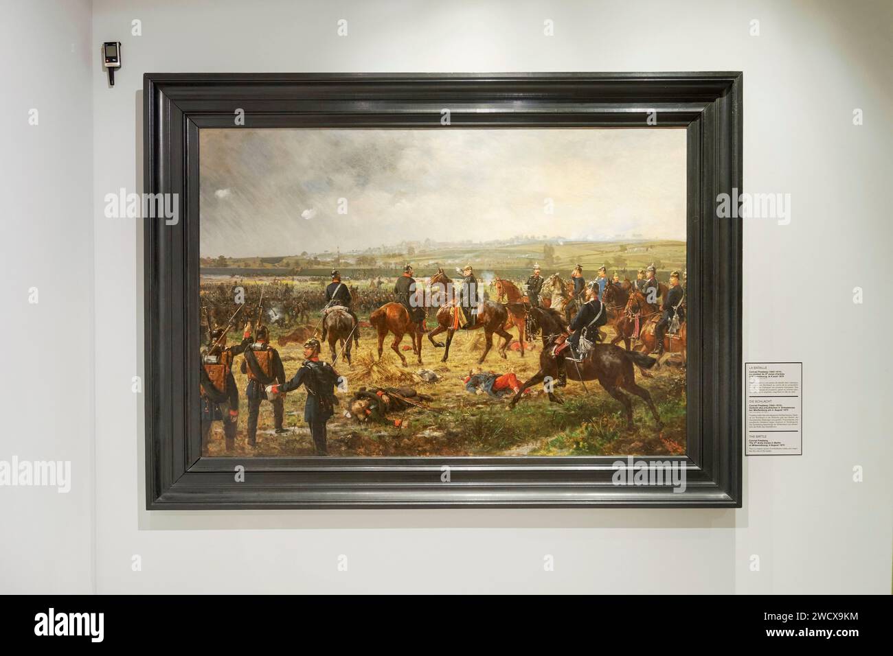 France, Moselle, Gravelotte, Musée de la guerre de 1870 et de l'annexion, la bataille de Conrad Freyberg, le 5e corps d'armée en bataille à Wissembourg, 4 août 1870 Banque D'Images