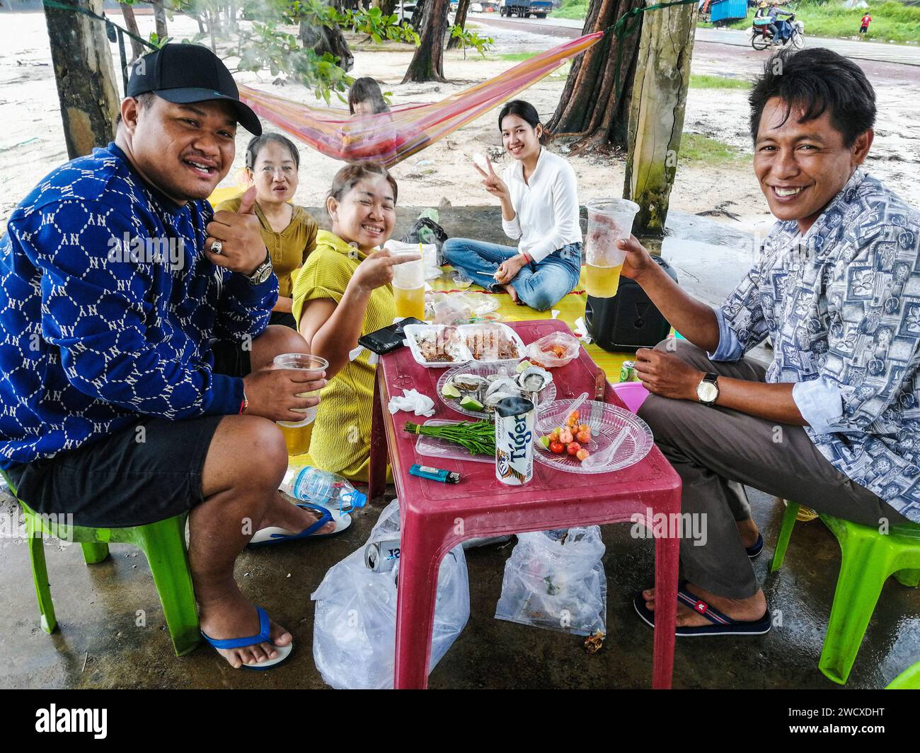 Cambodge, Sihanoukville, vie quotidienne Banque D'Images