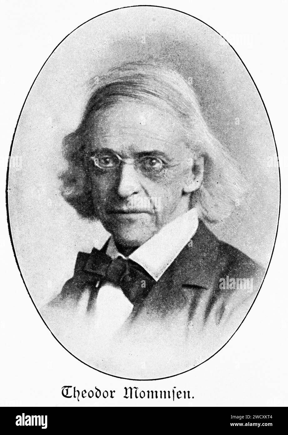 Historien, écrivain et lauréat du prix Nobel Theodor Mommsen, ville natale Garding, Frise du Nord, Schleswig-Holstein, puis Dukedom Schleswig, Allemagne du Nord, Banque D'Images