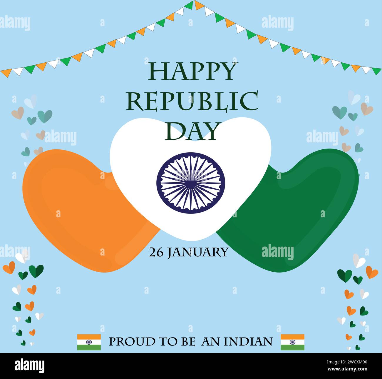 Affiche du jour de la République de l'Inde Illustration de Vecteur