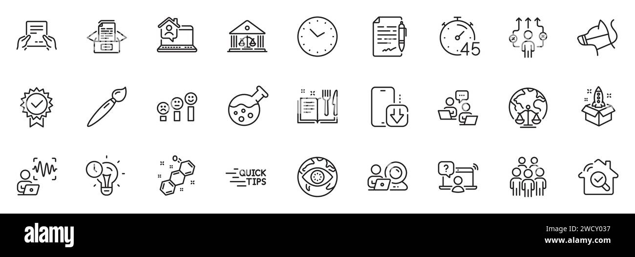 Les icônes sont regroupées sous forme de laisse pour chien, de bâtiment de cour et d'icônes de ligne de minuterie. Pour l'application Web. Vecteur Illustration de Vecteur