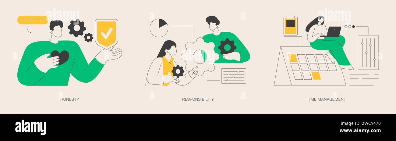 Gestion des illustrations vectorielles de concept abstraites de position. Illustration de Vecteur