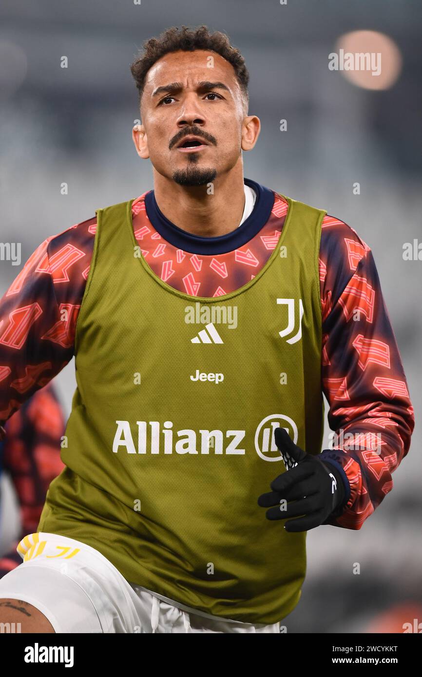 Danilo (Juventus) joue lors du match de Serie A football entre la Juventus FC et l'US Sassuolo à l'Allianz Stadium, le 16 janvier 2024 à Turin, IT Banque D'Images