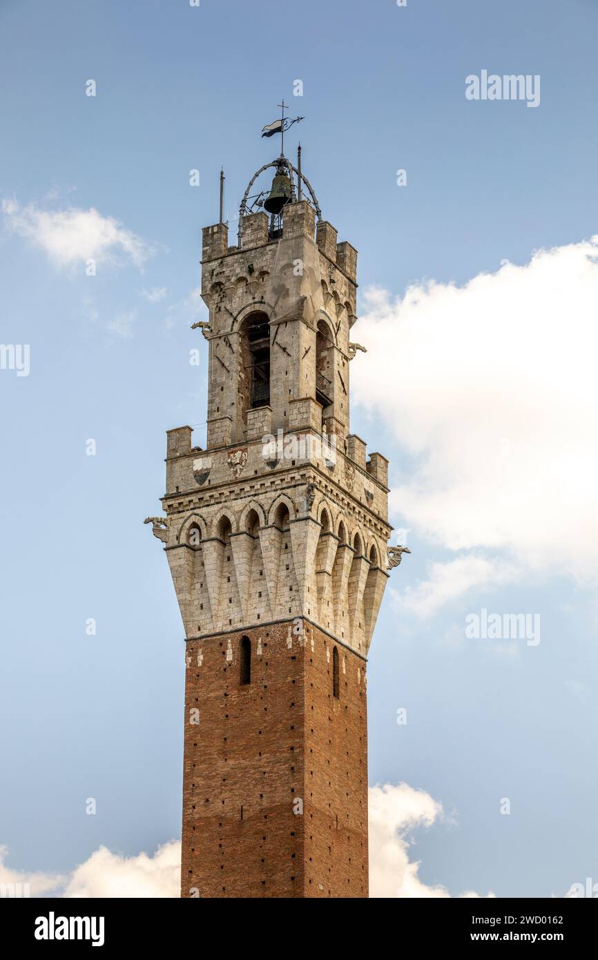 Sienne, Italie - 26 juillet 2023 : Torre del Mangia à Sienne, Italie Banque D'Images