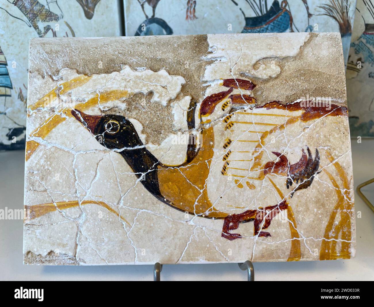 CORINTHE, Grèce. Boutique vendant des reproductions de qualité musée d'œuvres d'art anciennes Photo : Tony Gale Banque D'Images