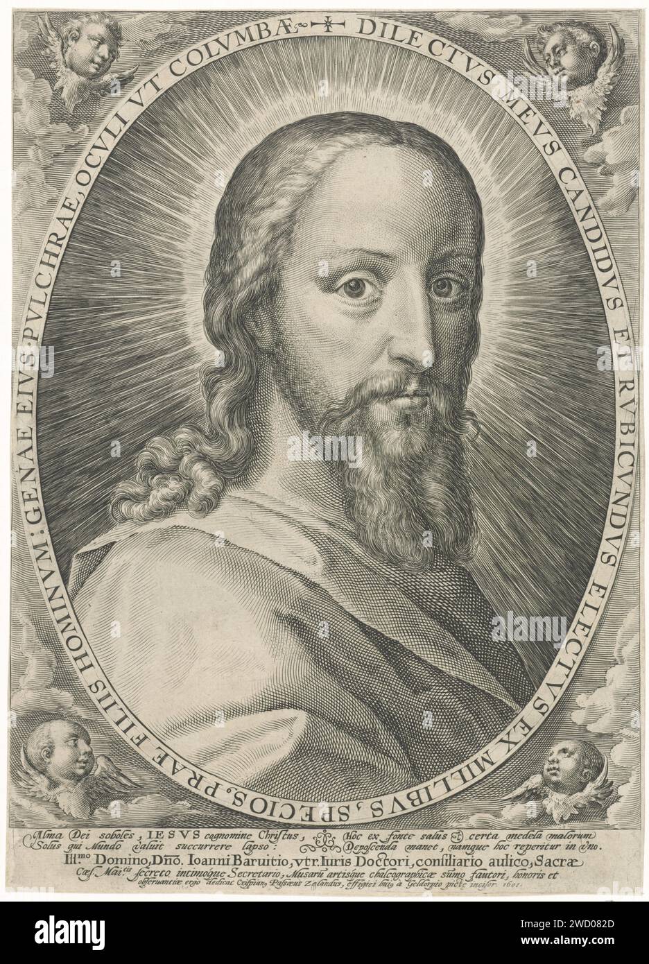 Buste van Christus, Crispijn van de passe (I), 1601 print Christ, avec ...
