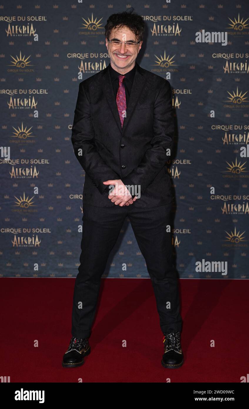 Londres, Royaume-Uni. 17 janvier 2024. Noel Fitzpatrick arrive à la première européenne d’Alegria du Cirque du Soleil, dans Un nouveau jour, au Royal Albert Hall, à Londres. Crédit : Doug Peters/EMPICS/Alamy Live News Banque D'Images