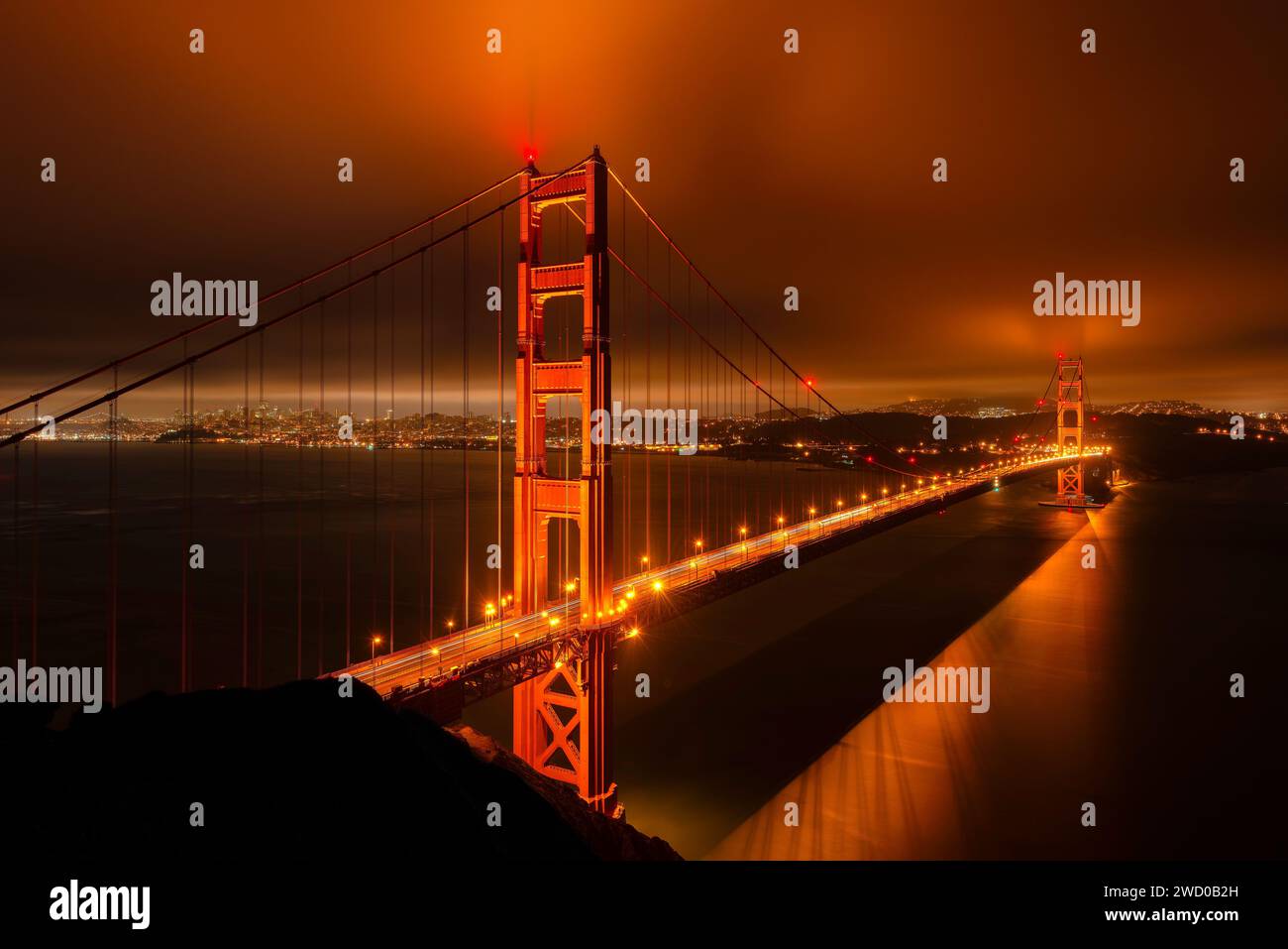 Golden Gate Bridge à тшпре vu de San Francisco, Californie. Banque D'Images