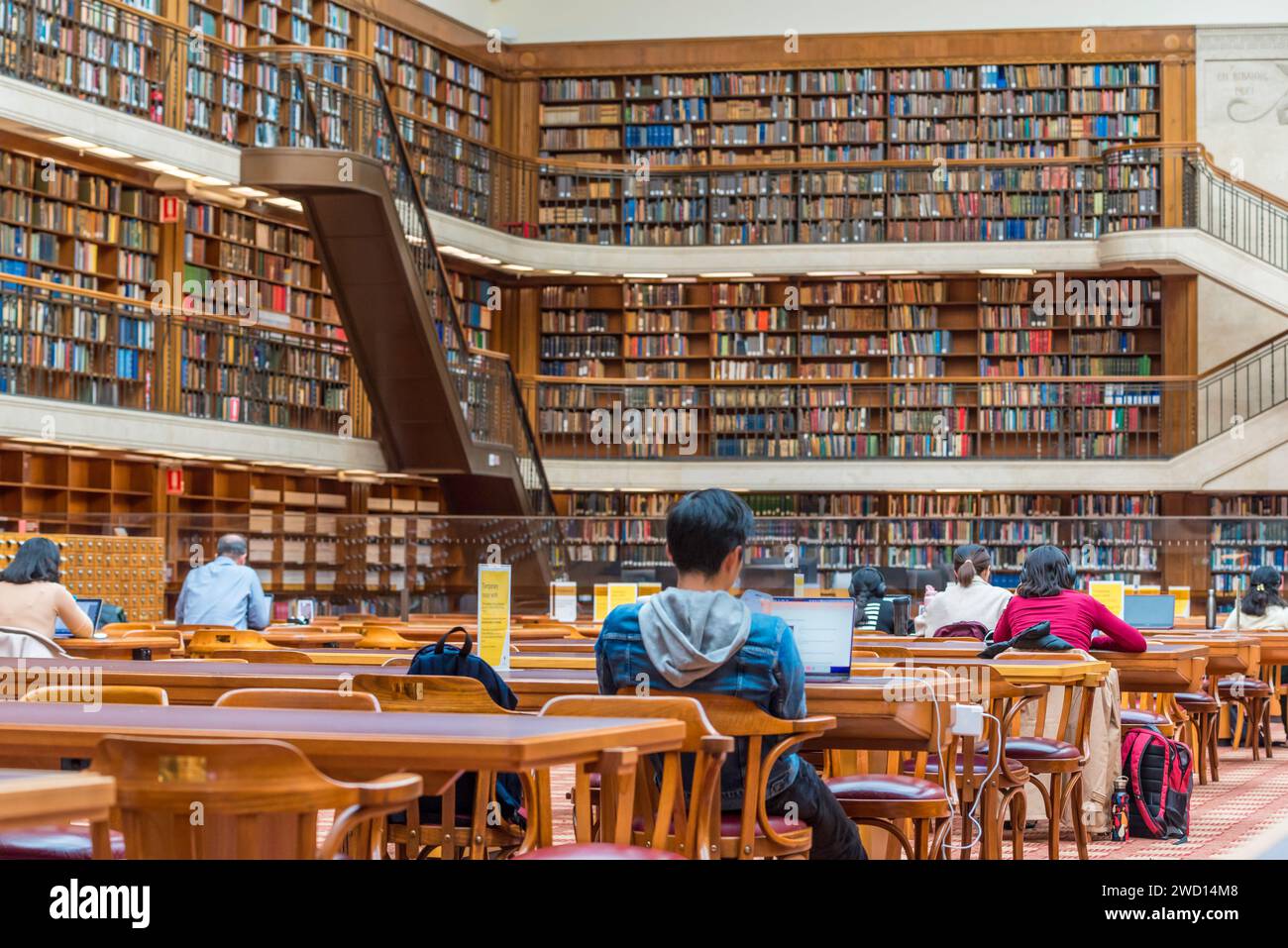 La bibliothèque Mitchell a été nommée d'après David Scott Mitchell qui a fait don de toute sa collection et d'une dotation à l'État de Nouvelle-Galles du Sud en Australie Banque D'Images