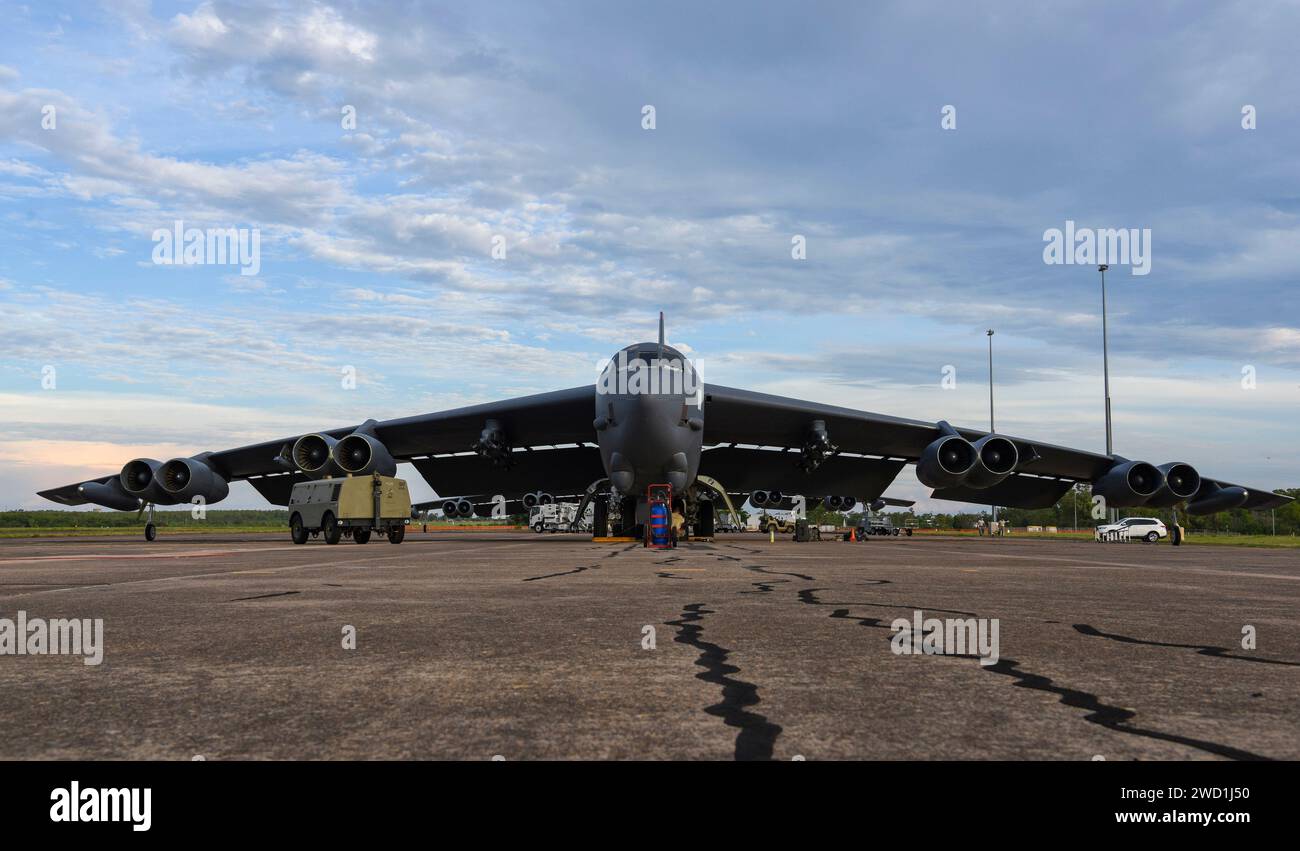 Un bombardier B-52H Stratofortress de l'US Air Force à Darwin. Banque D'Images