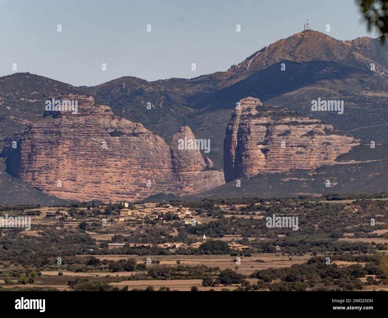 Formation rocheuse appelée Salto Roldán située à Huesca, Aragon, Espagne Banque D'Images