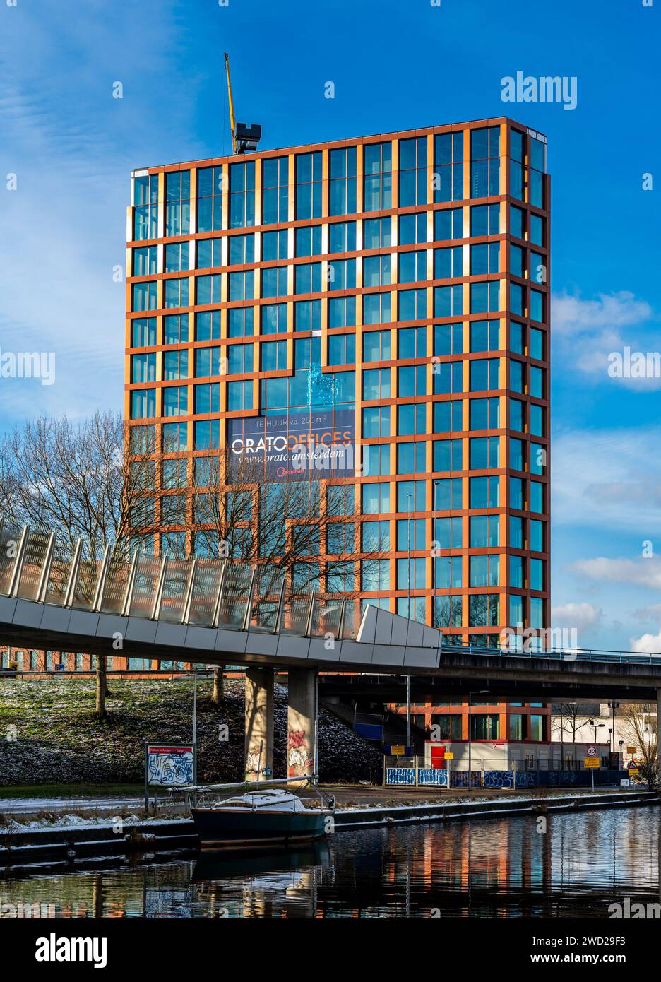 Amsterdam, pays-Bas, 16.01.2024, Orato Offices Amsterdam, an Office Development at H.J.E. Wenckebachweg Street Banque D'Images