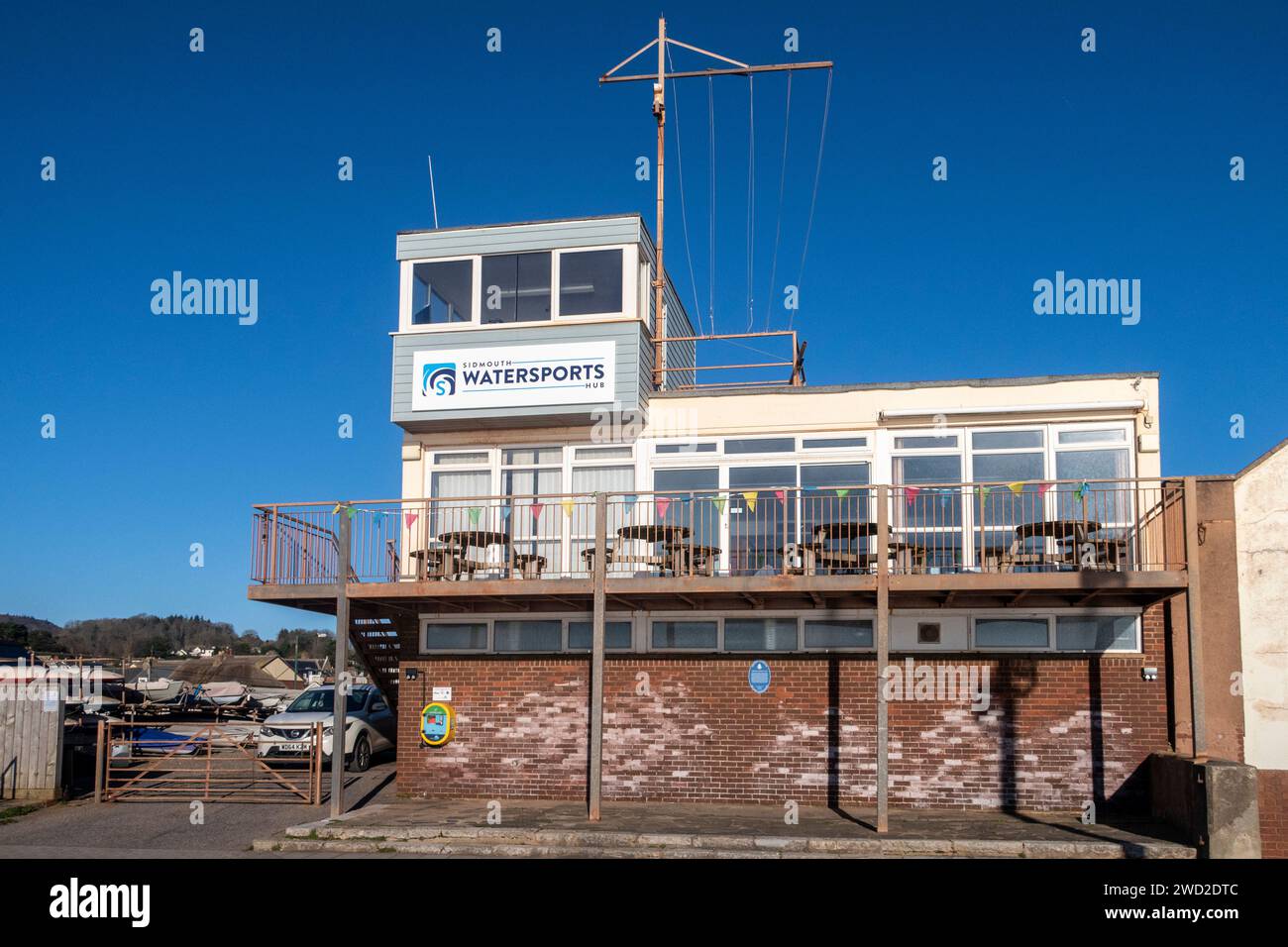Sidmouth Watersports Hub, anciennement Sidmouth Sailing Club, sur l'Esplanade de Sidmouth, Devon Banque D'Images